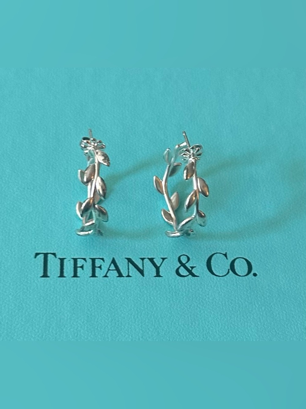 Tiffany & Co. Paloma Picasso Olive Leaf Hoop Earrings